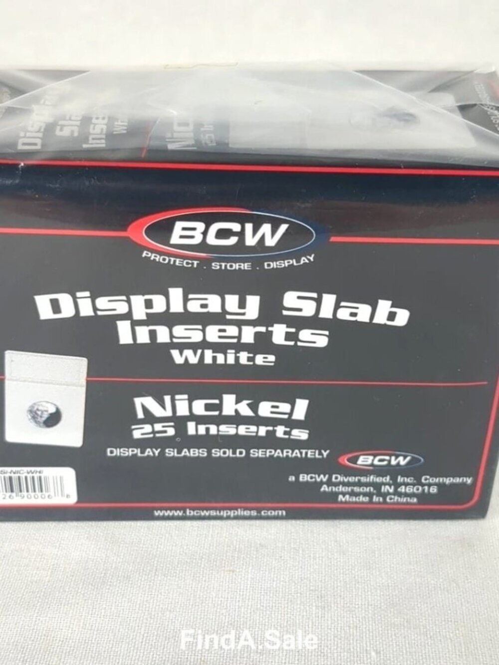 BCW Display Slab Inserts, Nickel White, 25-Count